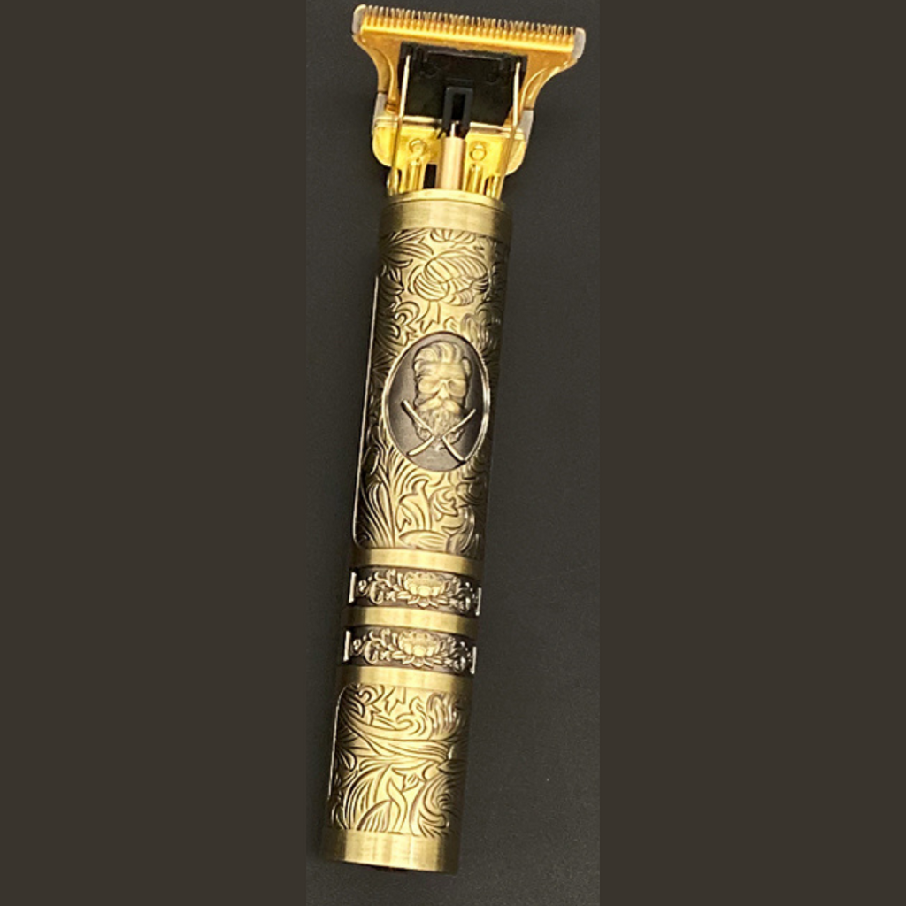 MEELANO Genopladelig hår- og skægtrimmer med tilbehør MOUSTACHE GOLD