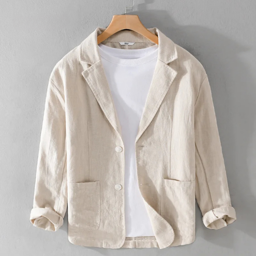 MEELANO Figueral | Herre Stilfuld & Casual Jakke - Klassisk Overgangsjakke & Sommerjakke Beige