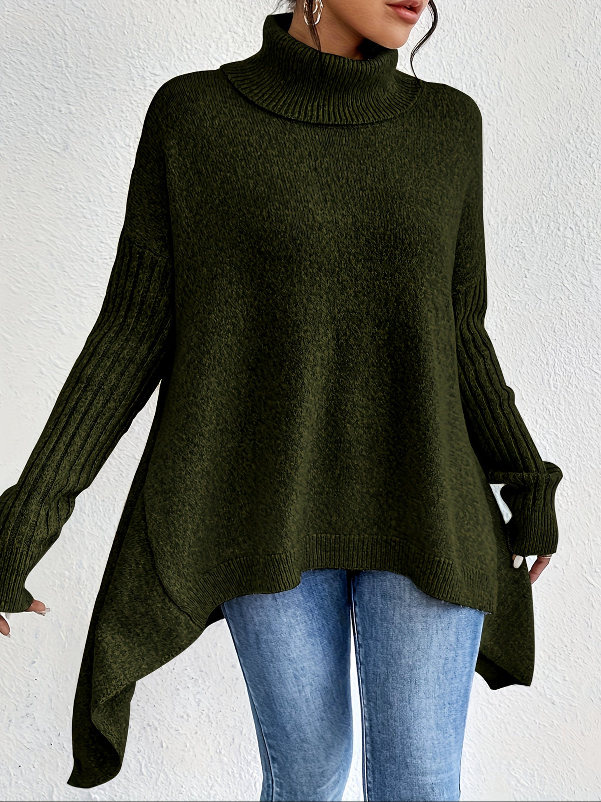 Dôre | Dame Løstsiddende Sweater - Oversized Varm Striktrøje