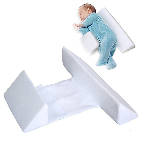 MEELANO Baby Sideliggekile – Trekantet Positioneringskile med Justerbar Bredde – Memoryfoam, Åndbar & Vaskbar – 0-12 Måneder (Under Opsyn)