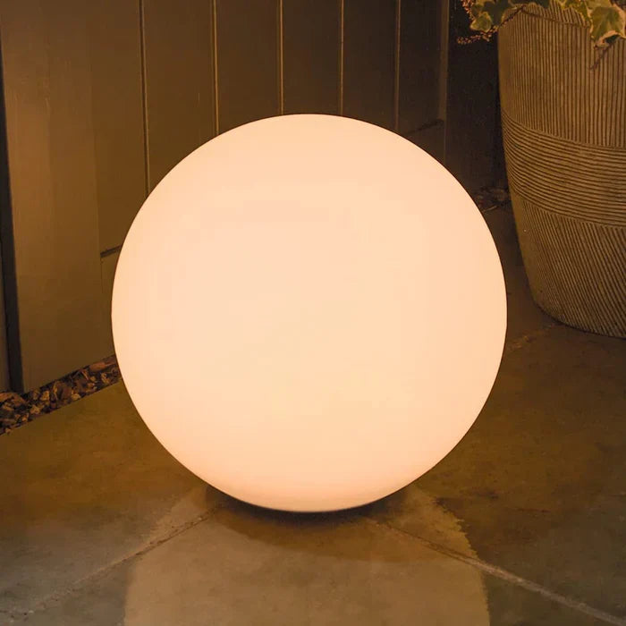 MEELANO Rund Havebelysning – LED Lyskugle til Have & Terrasse med 16 Farver & Fjernbetjening, 12–25 cm – GlowSphere