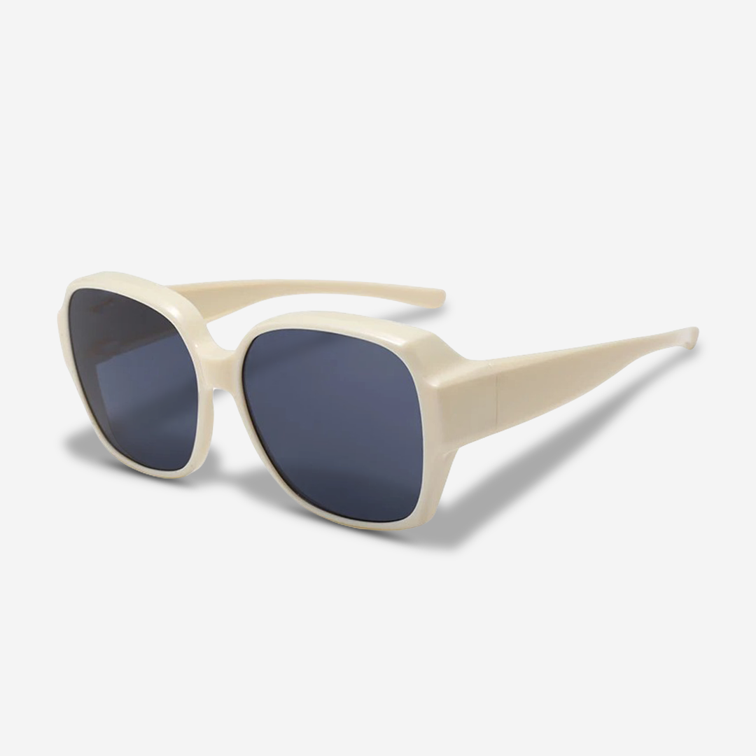 MEELANO ClipShades – Solbrilleclip til Brillebærere med UV400 Beskyttelse Creme Pro