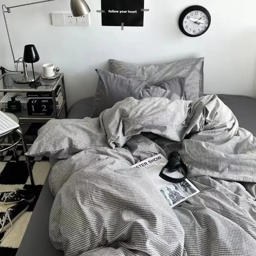 MEELANO Dynebetræk Sæt I Skandinavisk Stil Med Luksuskomfort I Polyester F