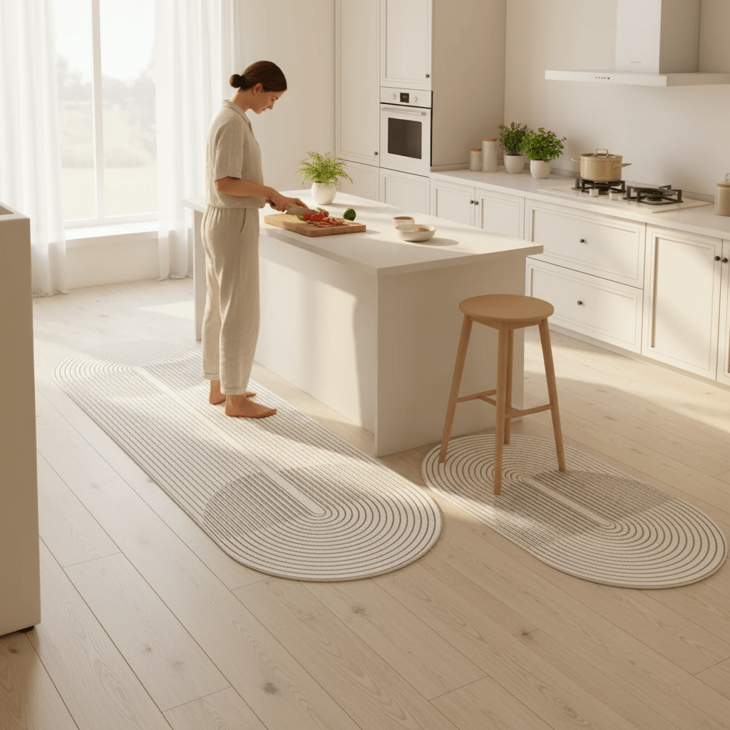 MEELANO Køkkenmåtte – Blød Skridsikker Køkkenløber i PU-skum, Nem at Rengøre, 5 Designs, 40x60 til 60x120 cm