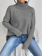 Dôre | Dame Løstsiddende Sweater - Oversized Varm Striktrøje