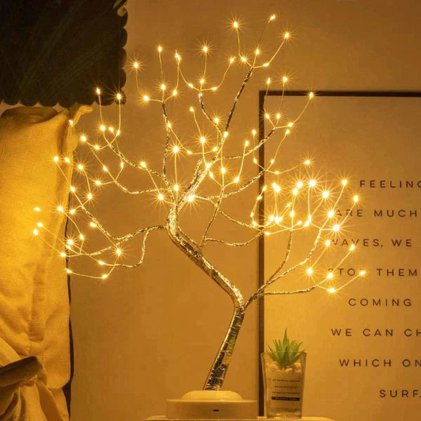 MEELANO Twinlingthree – 108 LED Lys Trælampe