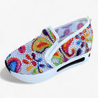 Roque | Dame Broderede Sko - Elegante & Komfortable Loafers med Blomsterbroderi