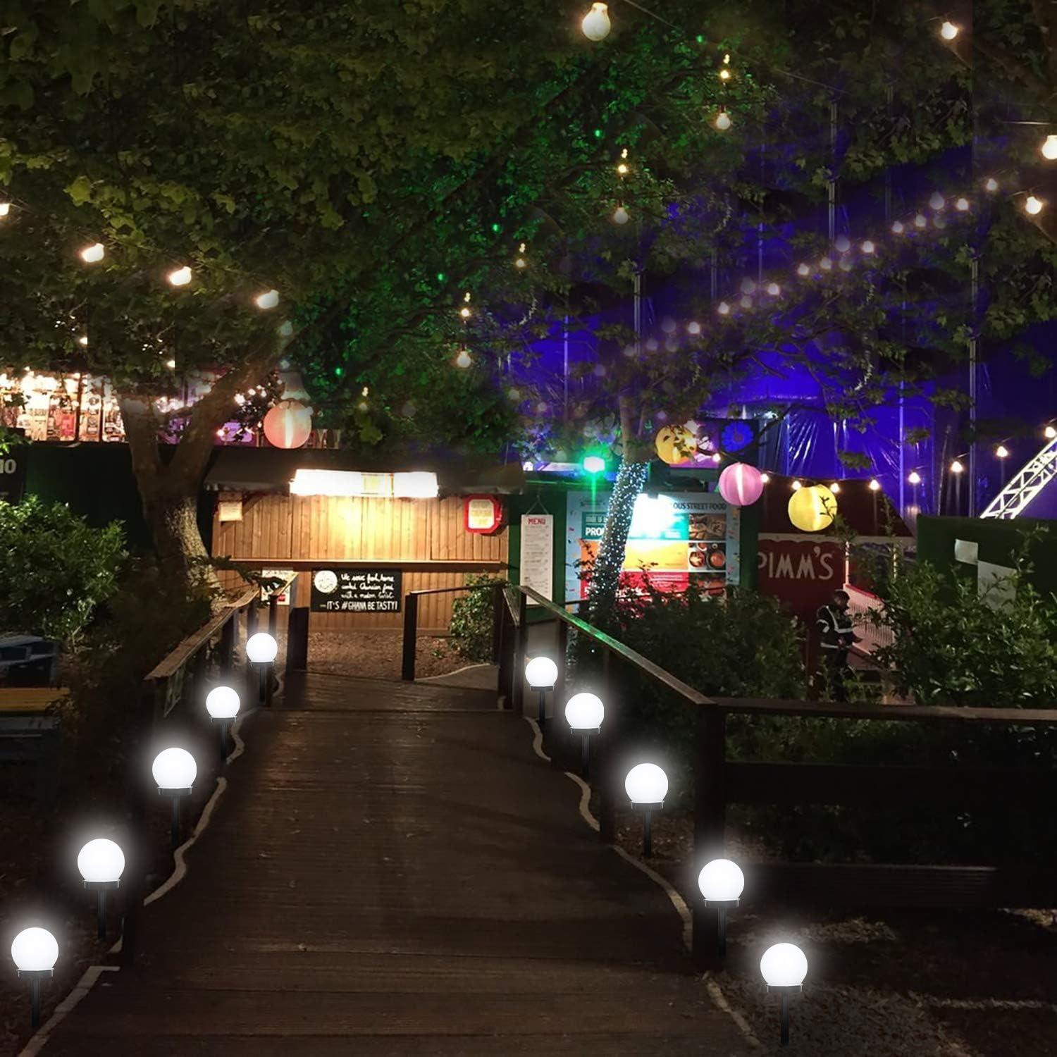 MEELANO Vandtæt Solcelle Havebelysning LED Sæt Med 3 Energibesparende Havelamper Udendørs