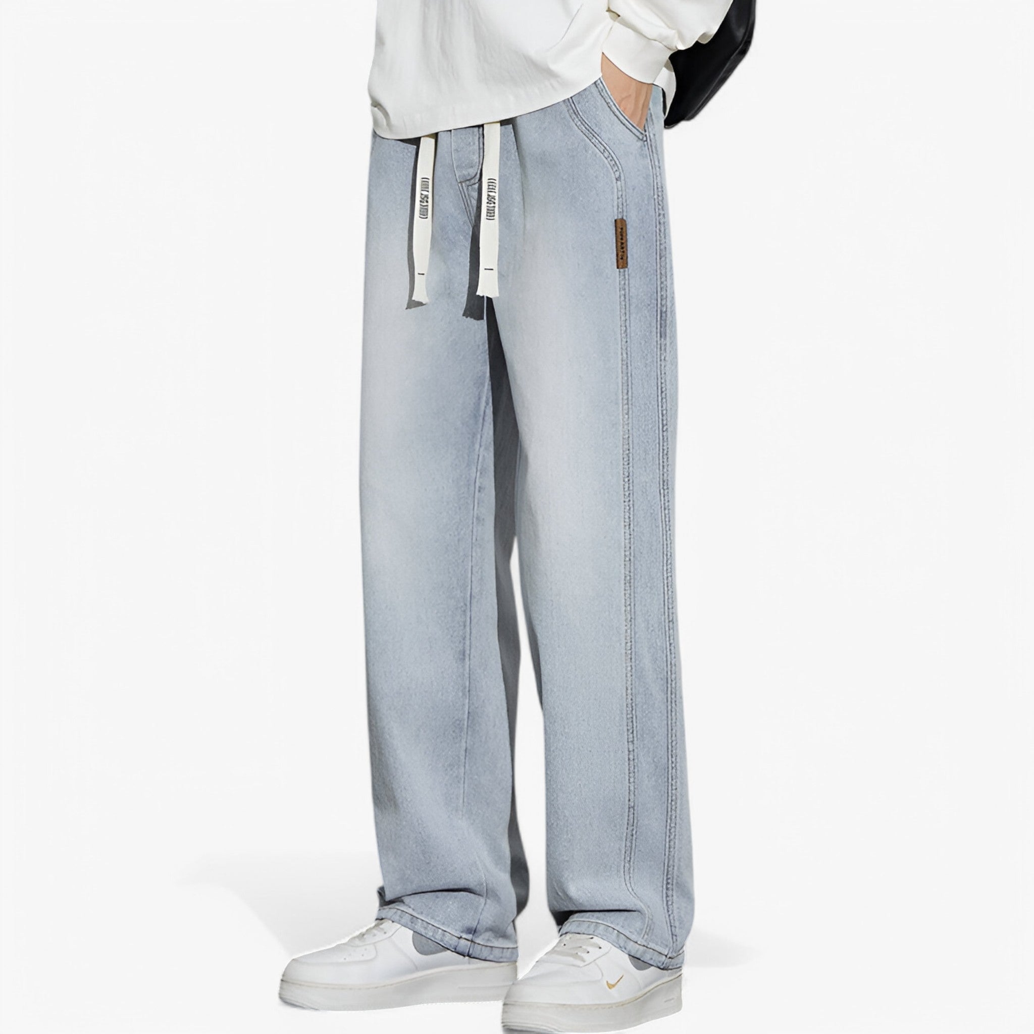 MEELANO Roque | Herre Wide Leg Jeans med Brede Ben - Løse Cowboybukser & Wide Fit Denim