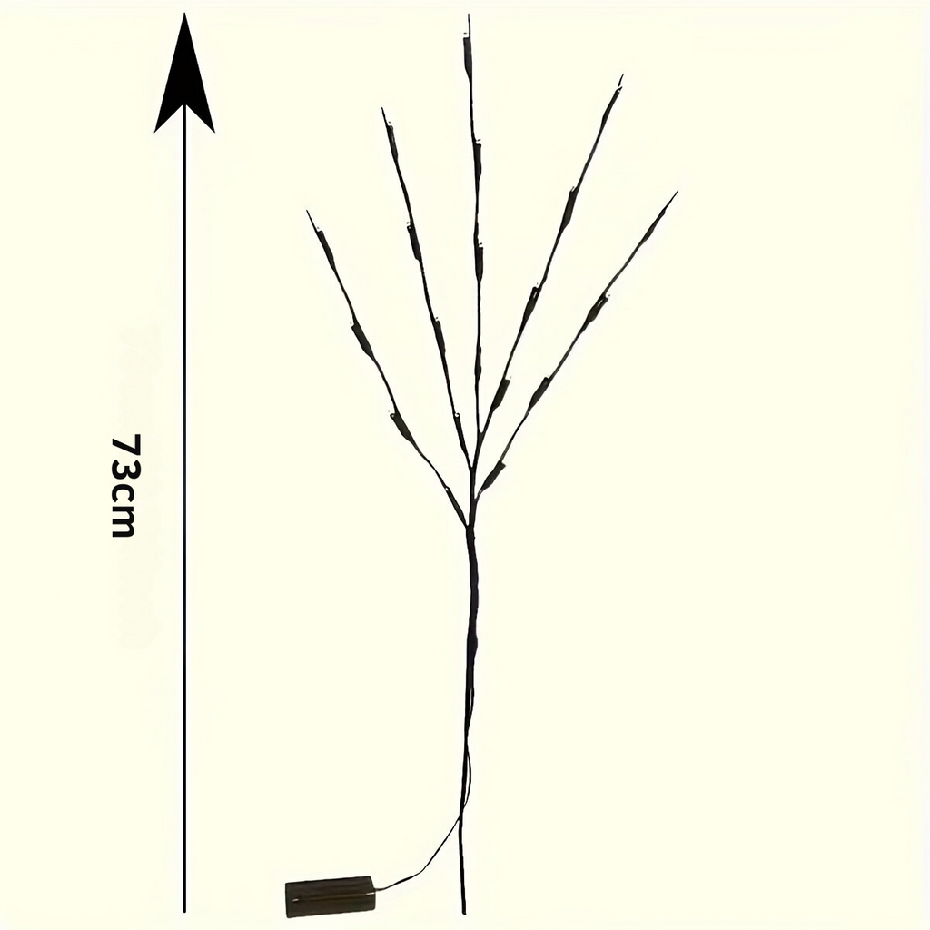 MEELANO Glitrende Grenlys Med Varmt Hvidt Lys Til Juledage Og Vinterhjem Dekoration