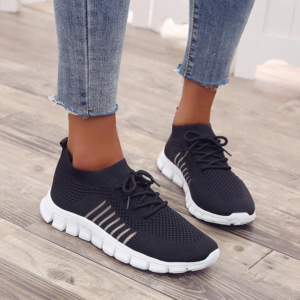 MEELANO Komfort Sneakers Kvinder Læder Grå 38 Til 42 Sort