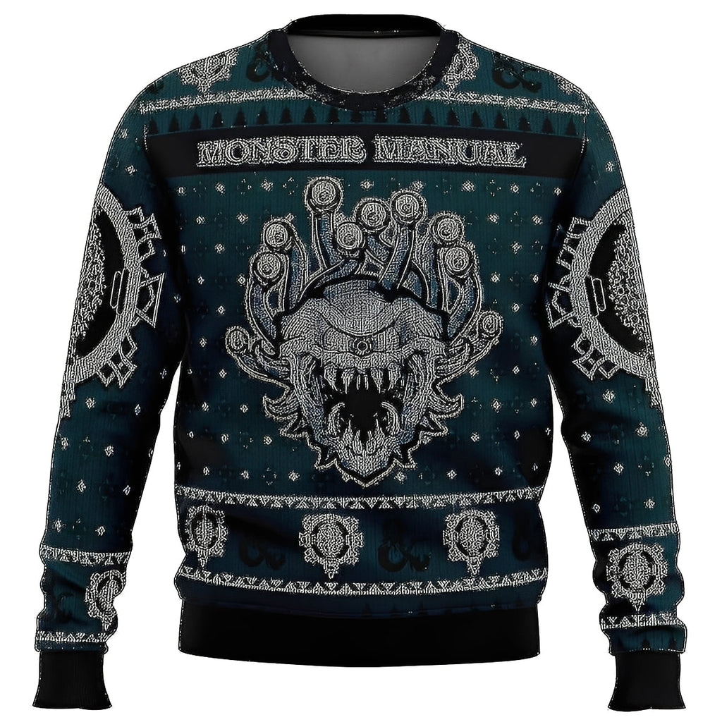 MEELANO Luna | Unisex Julesweater med Motiv - Strikket Juletrøje til Dame & Herre Blå
