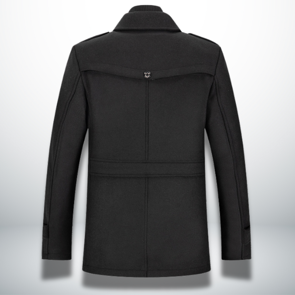 MEELANO Mane | Herre Smart-Casual Frakke i Uld - Klassisk Uldfrakke & Habitfrakke med Knapper