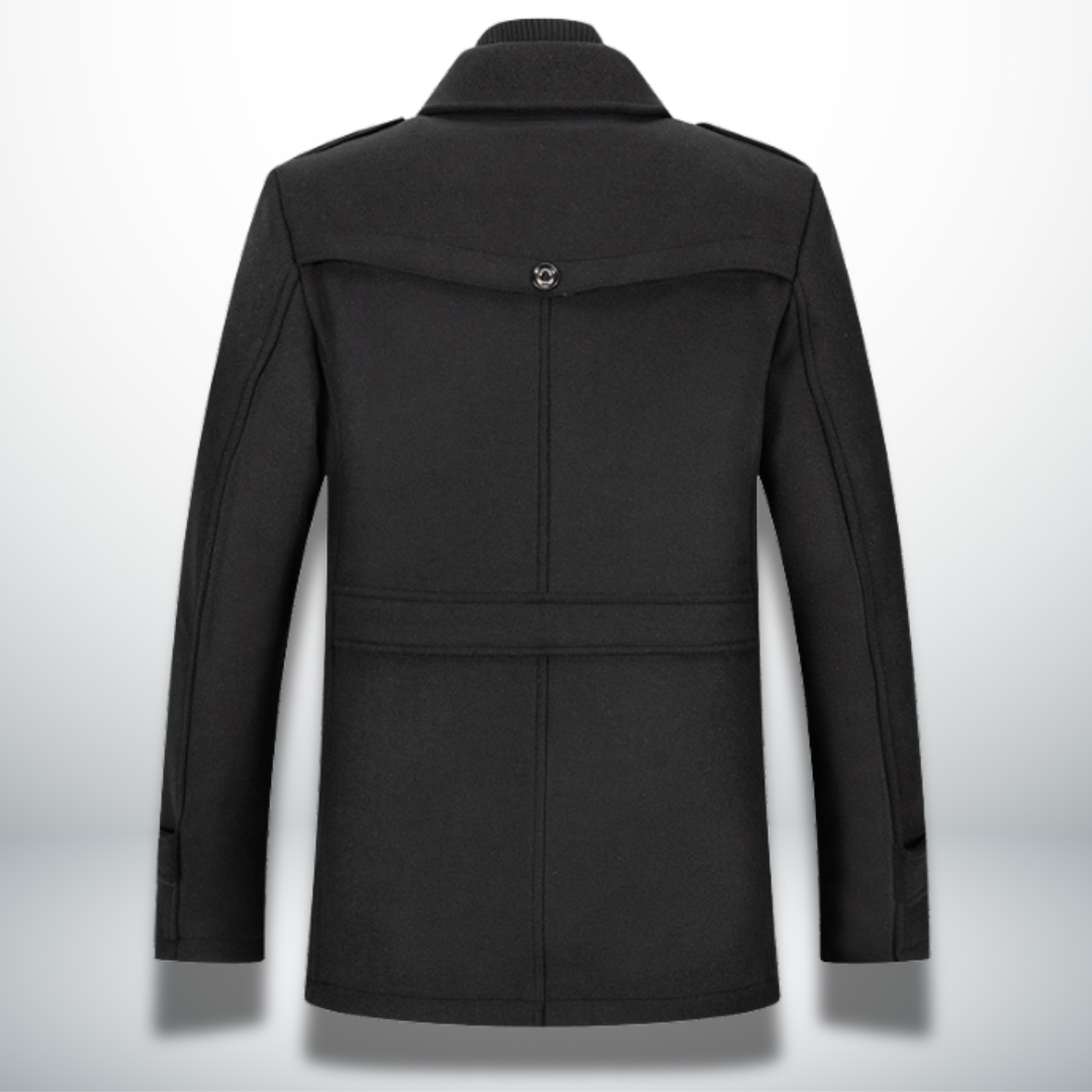 MEELANO Mane | Herre Smart-Casual Frakke i Uld - Klassisk Uldfrakke & Habitfrakke med Knapper
