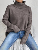 Dôre | Dame Løstsiddende Sweater - Oversized Varm Striktrøje