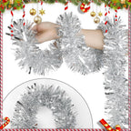 Sølv Glitter Julegirlande – 10 m Glitterguirlande til Juletræ, Kaminhylde & Fest – SparkleTwist