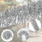Sølv Glitter Julegirlande – 10 m Glitterguirlande til Juletræ, Kaminhylde & Fest – SparkleTwist