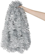 Sølv Glitter Julegirlande – 10 m Glitterguirlande til Juletræ, Kaminhylde & Fest – SparkleTwist