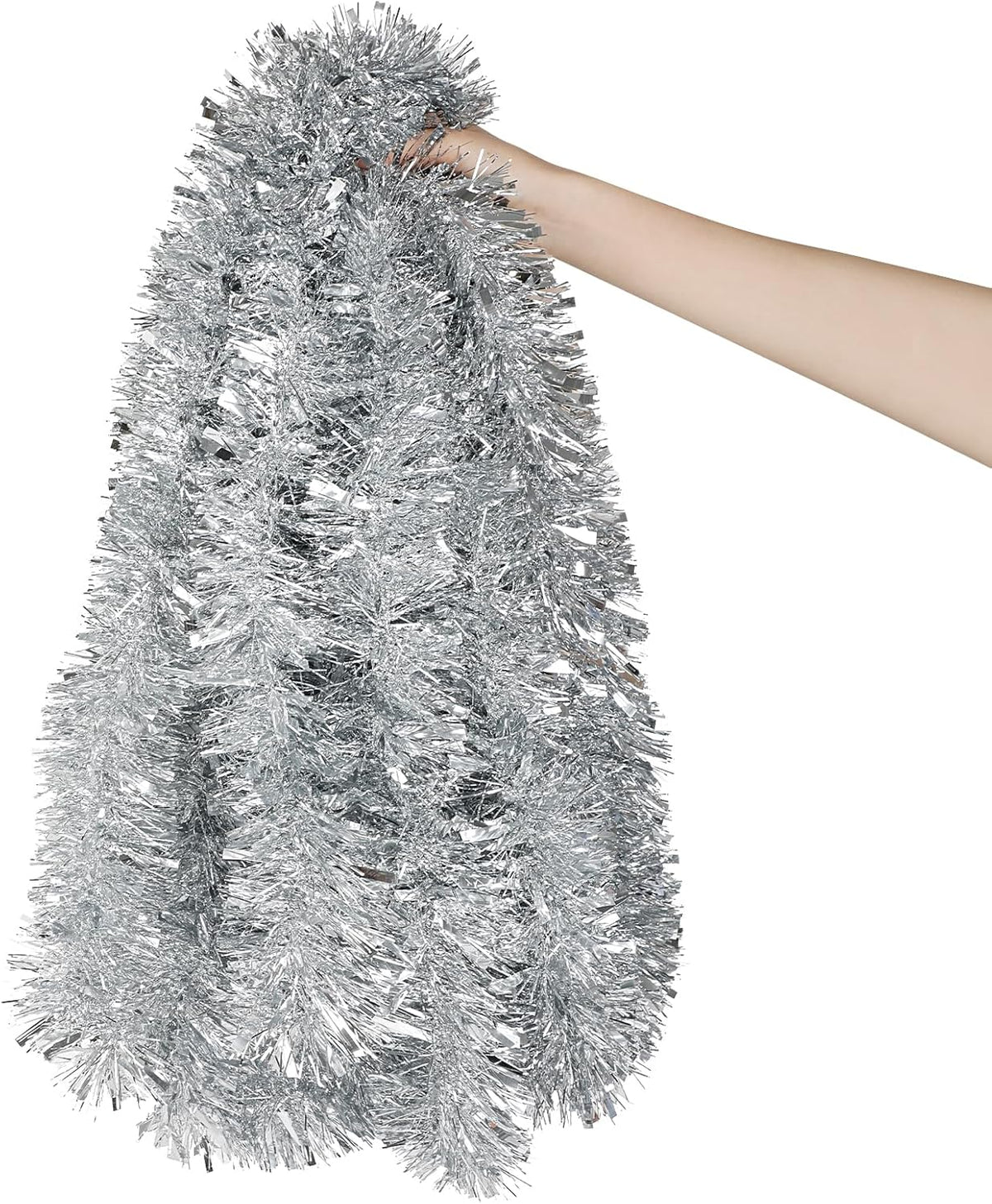 Sølv Glitter Julegirlande – 10 m Glitterguirlande til Juletræ, Kaminhylde & Fest – SparkleTwist