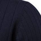 MEELANO Tycho | Herre Half-Zip Ribstrikket Sweater - Varm Striktrøje med Lynlås i Halsen