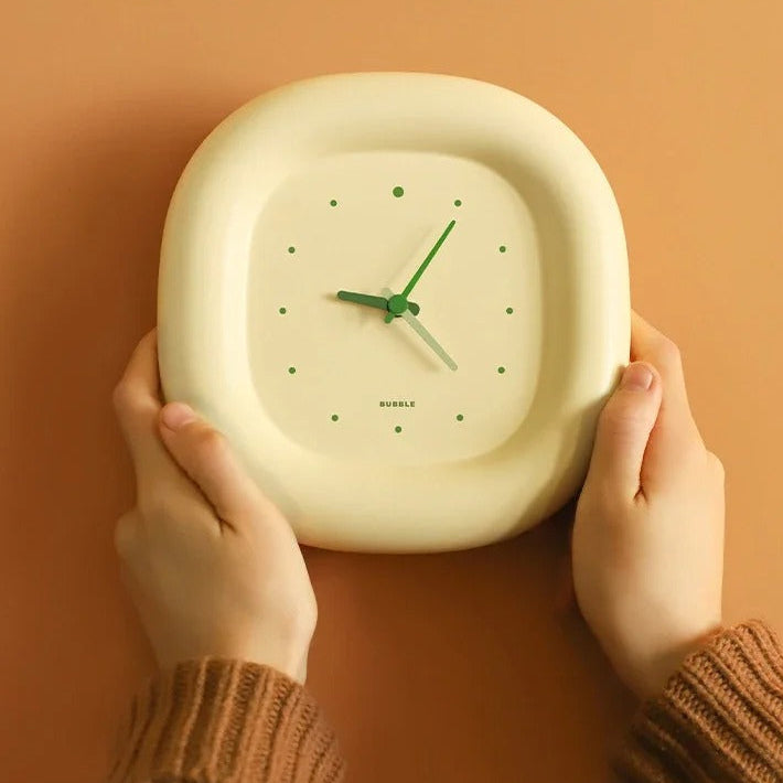 MEELANO Minimalistisk Kvadratisk Vægur 17,6 Cm Til Soveværelse Og Stue - Vækkeur