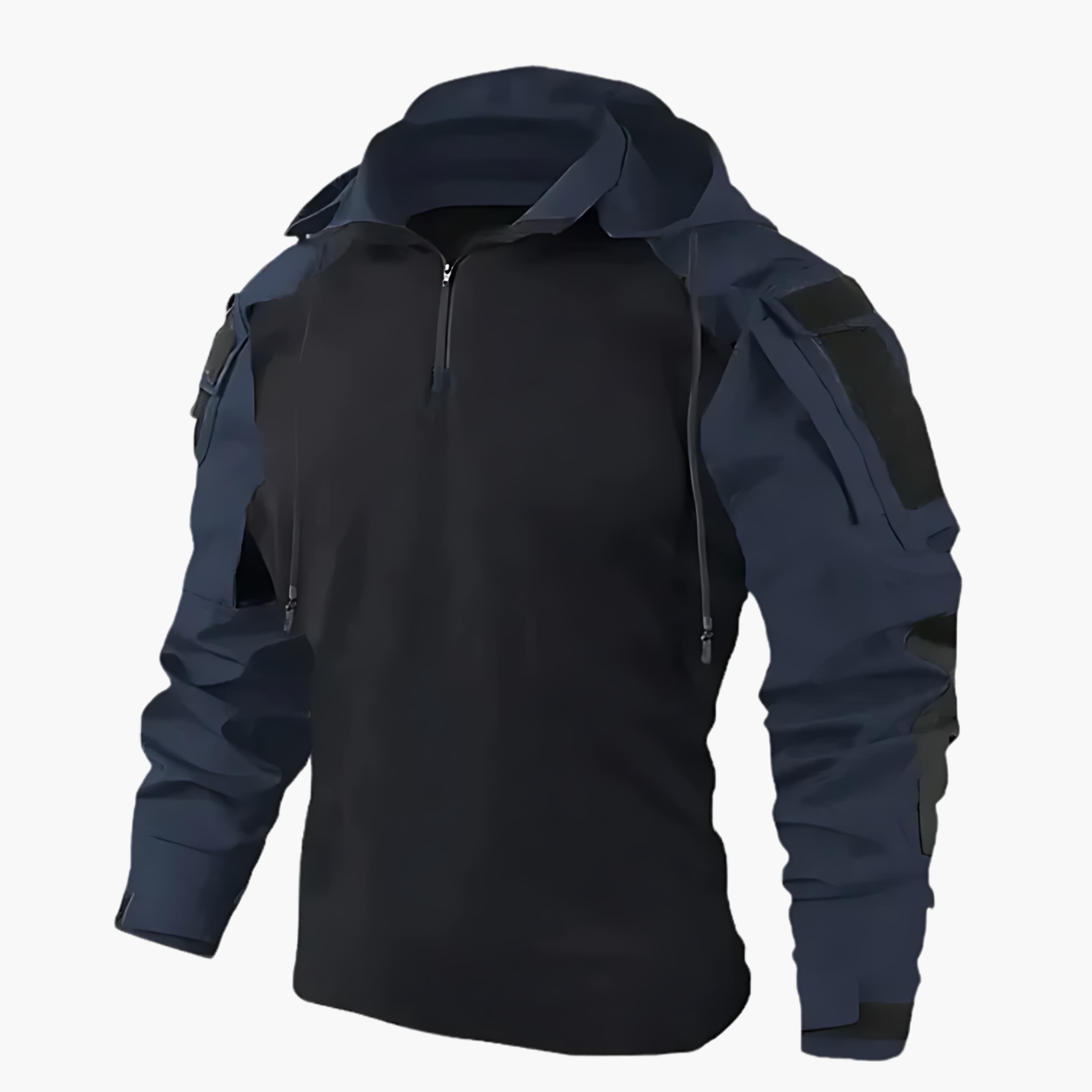 MEELANO Nisyros | Herre Taktisk Jakke med Hætte - Vind- & Vandtæt Softshell Outdoor- & Militærjakke Mørkeblå