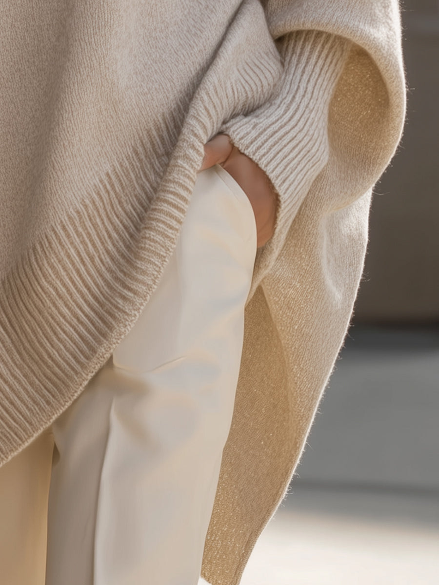 MEELANO Inspire | Dame Oversized Striktrøje - Blød Varm Pullover med Rund Hals
