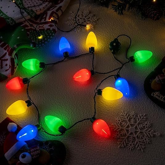 MEELANO Julelyskæde – Batteridrevne Farverige LED Julelys med Flere Lystilstande, til Juletræ & Vindue – GlowBrite