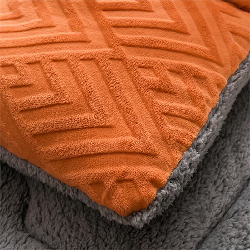 MEELANO Tykt Sherpa Vintertæppe med Quilt Kerne