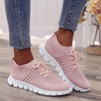 MEELANO Komfort Sneakers Kvinder Læder Grå 38 Til 42 Pink