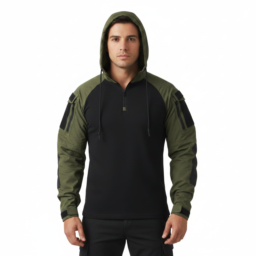 MEELANO Nisyros | Herre Taktisk Jakke med Hætte - Vind- & Vandtæt Softshell Outdoor- & Militærjakke
