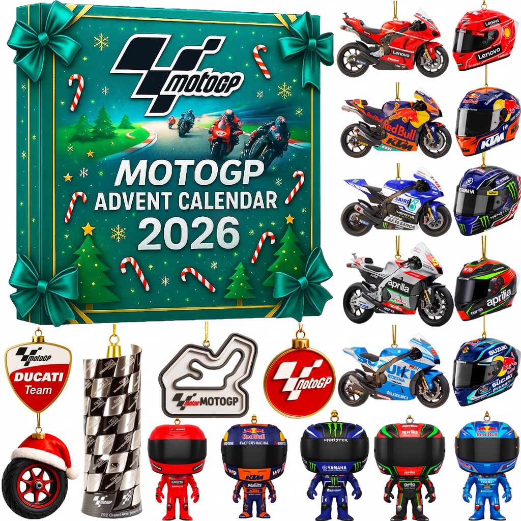 MEELANO Motorcykel Racing Julekalender 2026 – 24 Mini Racing-overraskelser til Motorsportsfans, 8+ år