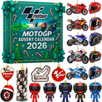 MEELANO Motorcykel Racing Julekalender 2026 – 24 Mini Racing-overraskelser til Motorsportsfans, 8+ år