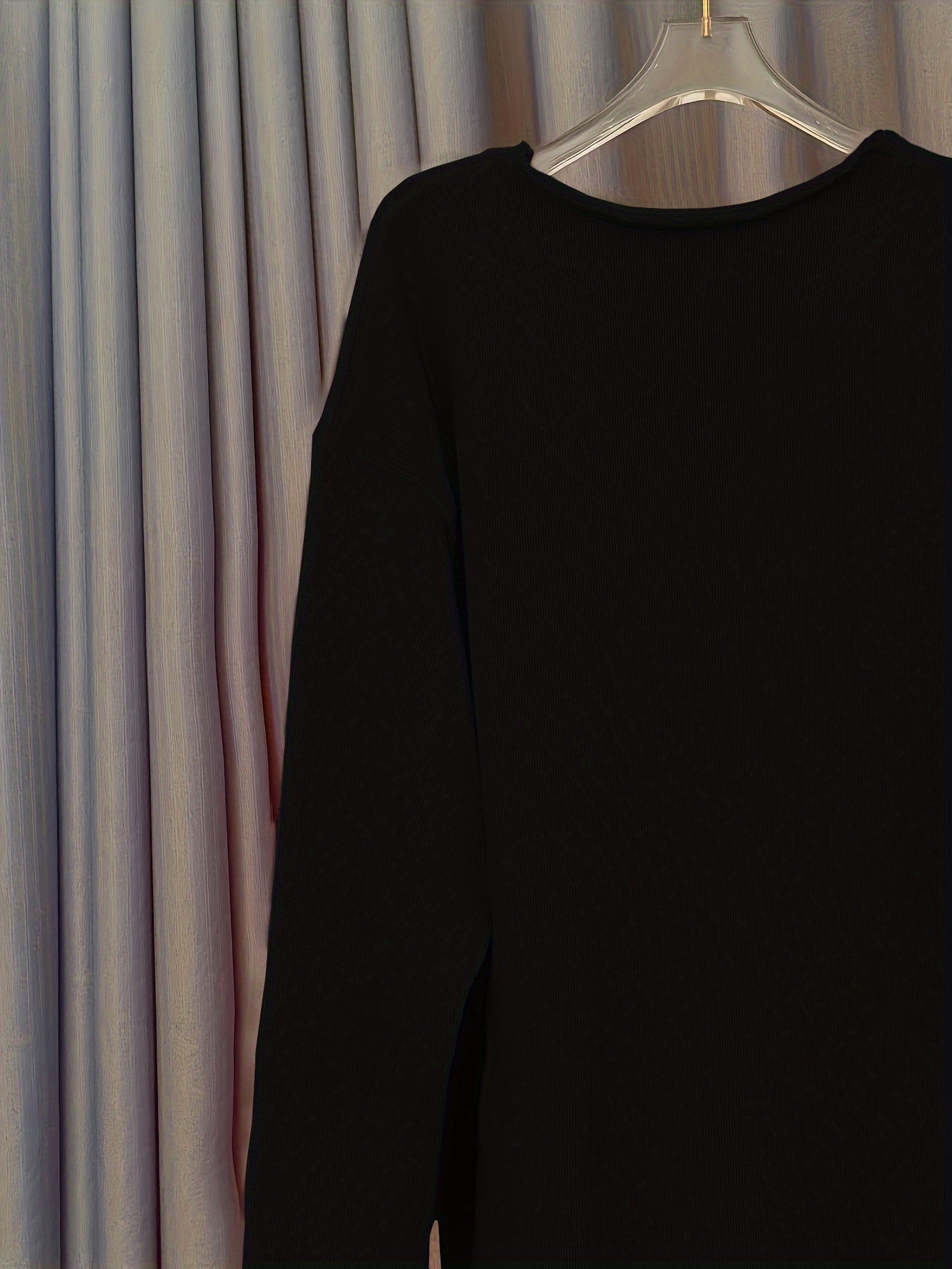 MEELANO Dame Oversize Striktrøje - Varm Plus Size med V-hals
