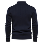 MEELANO Tycho | Herre Half-Zip Ribstrikket Sweater - Varm Striktrøje med Lynlås i Halsen