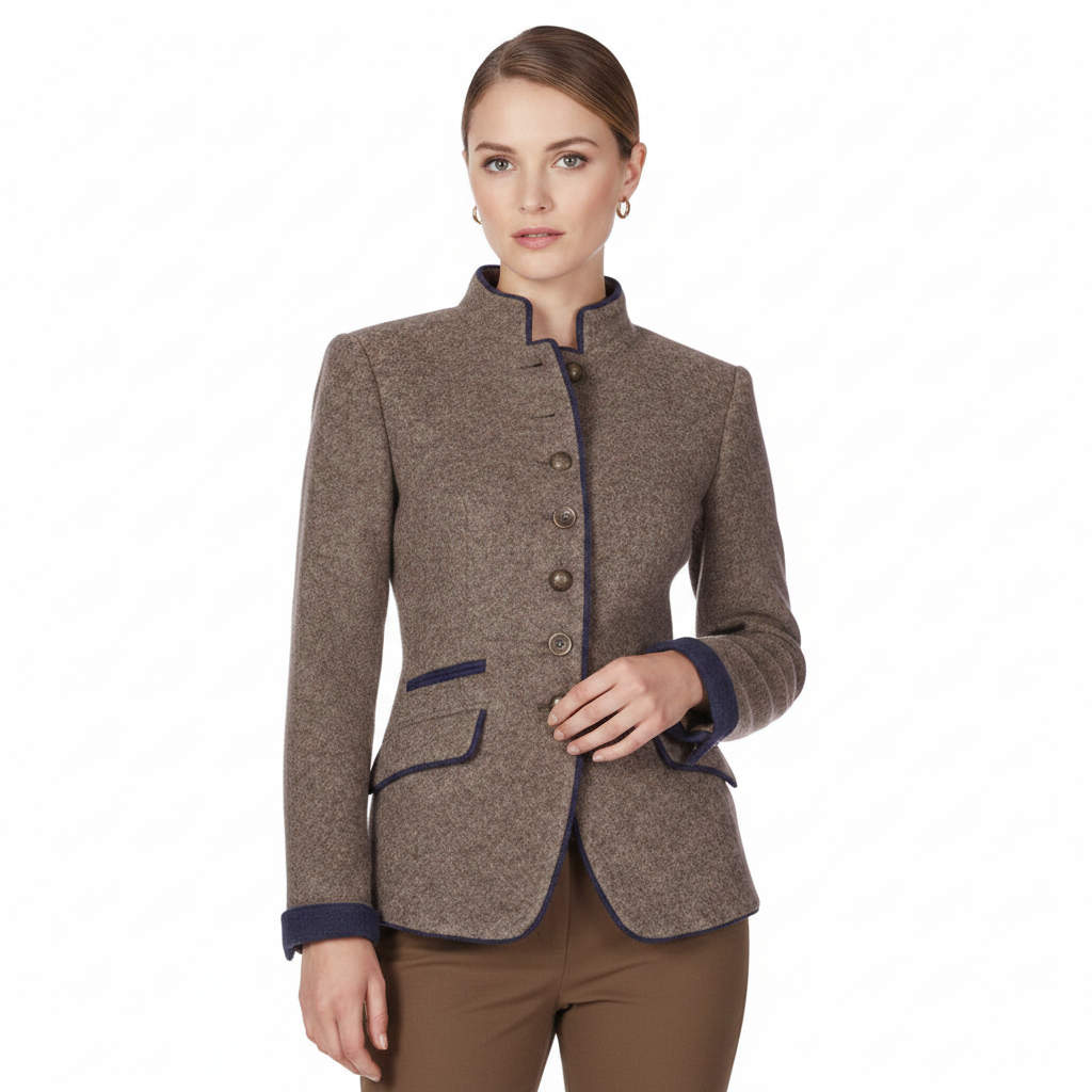 MEELANO Umami | Dame Strikket Cardigan med Knapper - Klassisk Strikjakke til Kontor