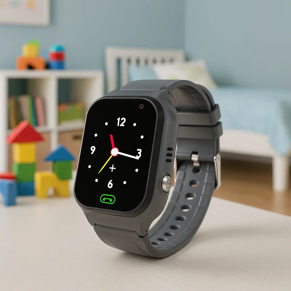 MEELANO Børns GPS Tracker Smartwatch Med Realtids Placering Sort