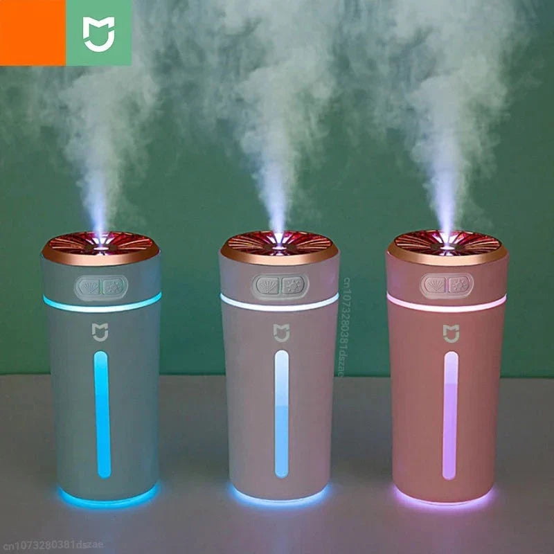 USB-luftfugter med Hvisketyst Drift under 36 dB – Søjleformet Aroma Diffuser til Hjem, Kontor & Bil – Hvid, Sort & Lyserød