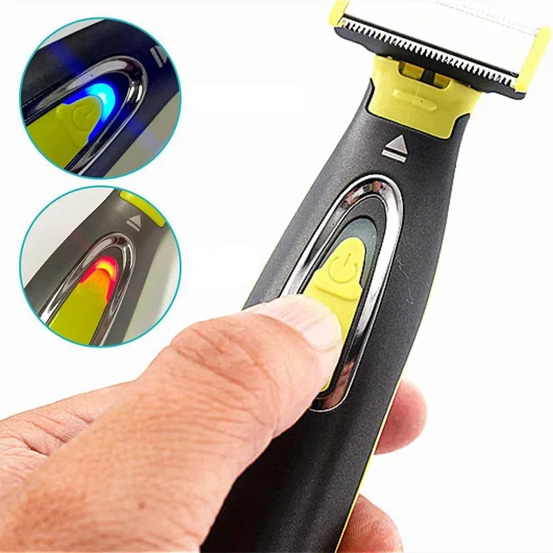 MEELANO Elektrisk Bodytrimmer til Mænd & Kvinder – USB-genopladelig T-kniv Trimmer til Ansigt & Krop med 3 Kamme