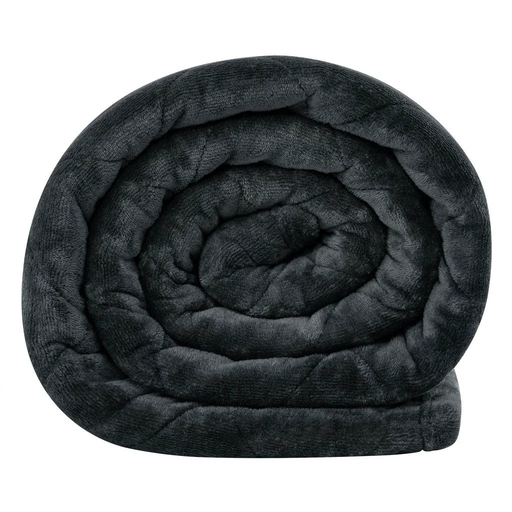 MEELANO Beroligende Vægttæppe Til Soveværelset Blød Kram Til Afslapning Sort