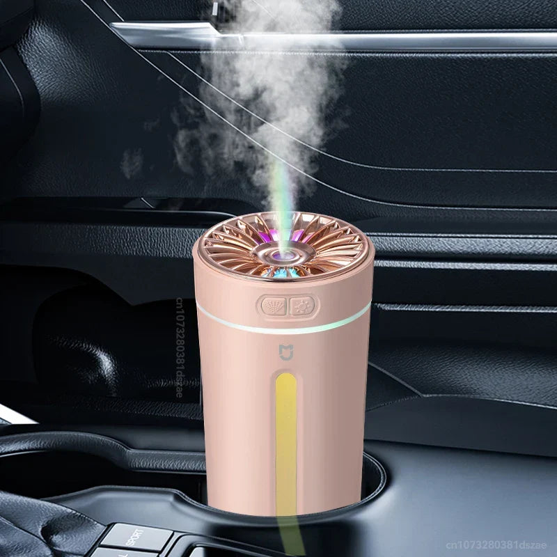 USB-luftfugter med Hvisketyst Drift under 36 dB – Søjleformet Aroma Diffuser til Hjem, Kontor & Bil – Hvid, Sort & Lyserød