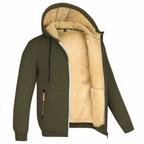 MEELANO Calico | Herre Varm Fleeceforet Hættetrøje med Lynlås - Zip Hoodie Sweatshirt Armygrøn
