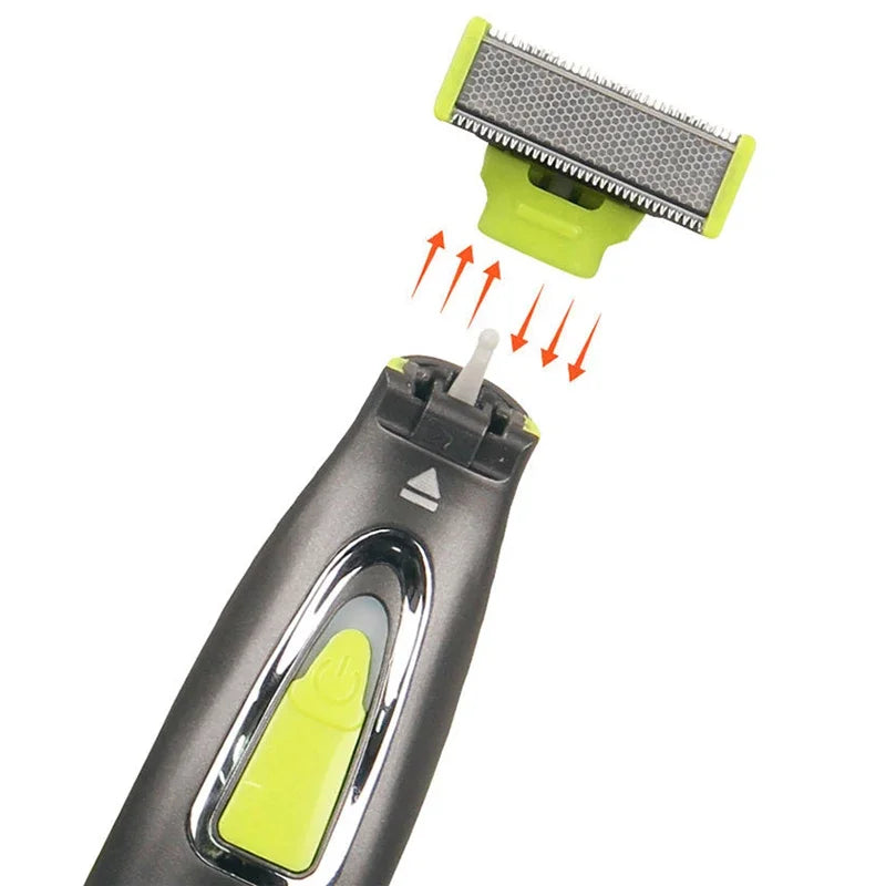 MEELANO Elektrisk Bodytrimmer til Mænd & Kvinder – USB-genopladelig T-kniv Trimmer til Ansigt & Krop med 3 Kamme