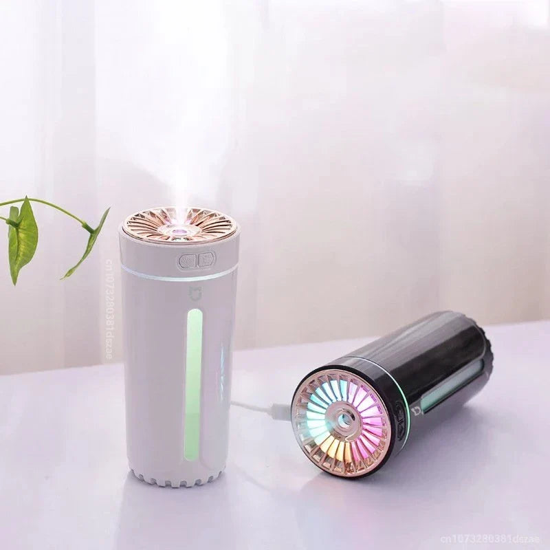 USB-luftfugter med Hvisketyst Drift under 36 dB – Søjleformet Aroma Diffuser til Hjem, Kontor & Bil – Hvid, Sort & Lyserød