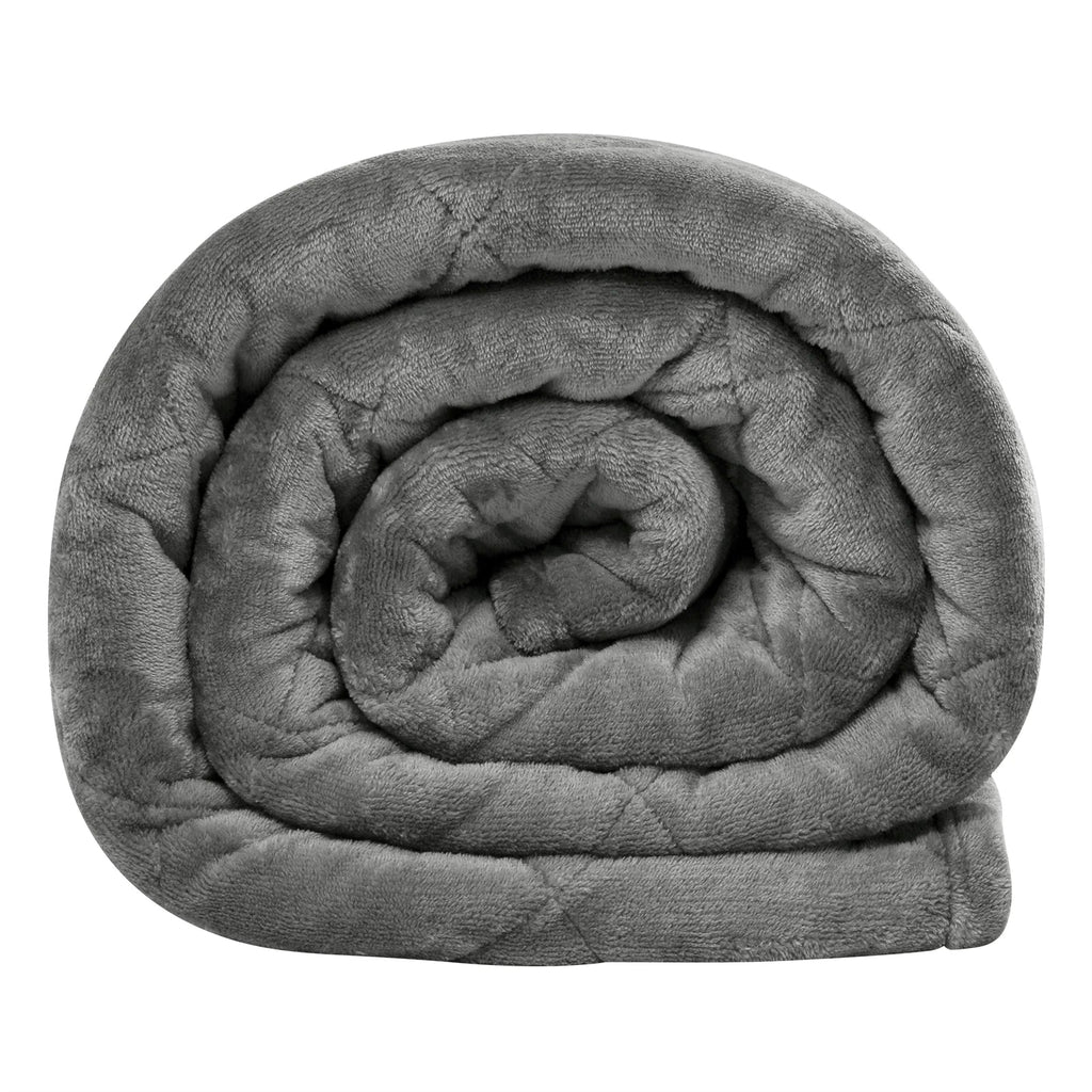 MEELANO Beroligende Vægttæppe Til Soveværelset Blød Kram Til Afslapning Grå