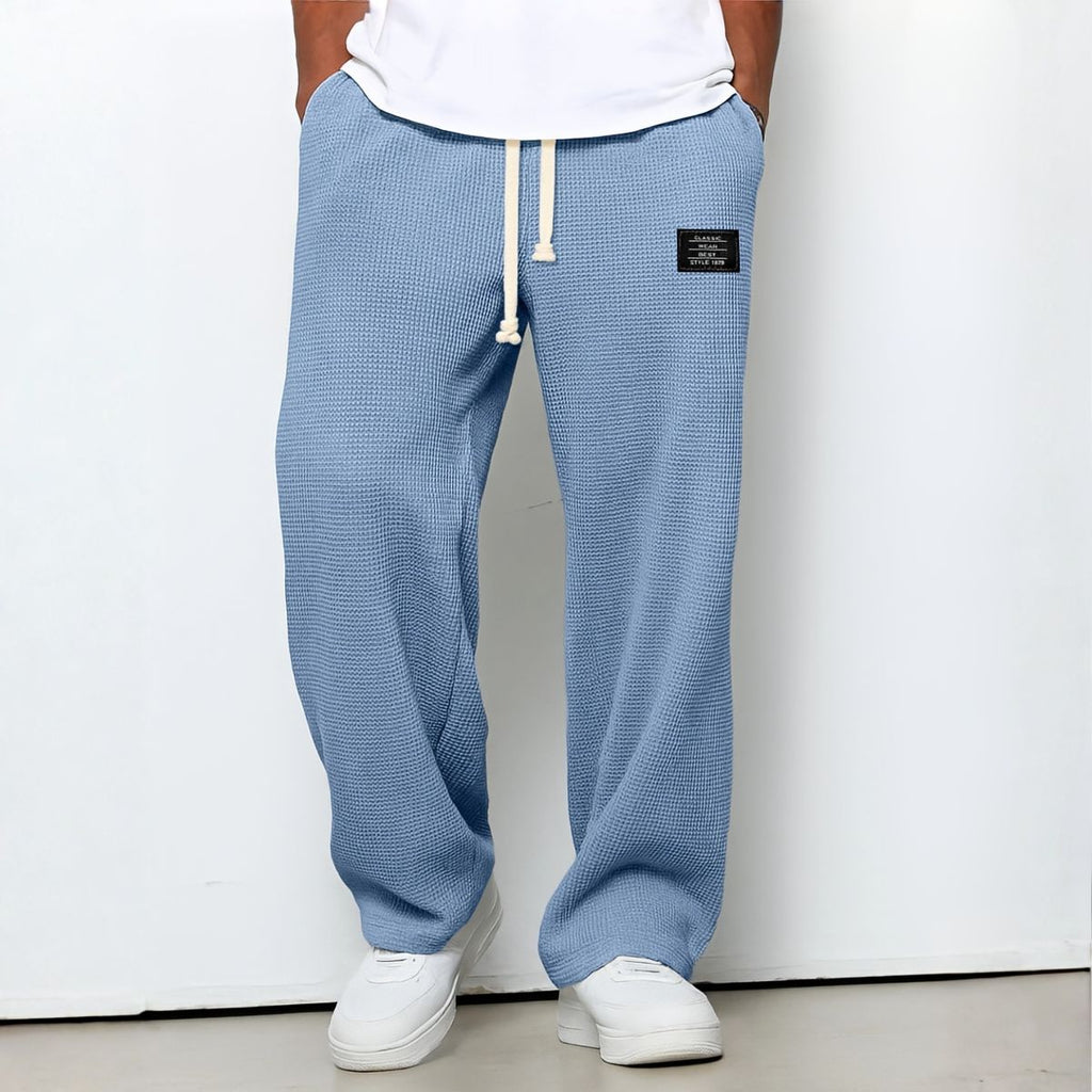 MEELANO Hommes | Afslappede Bukser til Mænd med Løs Pasform og Elastisk Talje Lyseblå