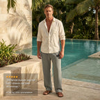 MEELANO Hommes | Afslappede Bukser til Mænd med Løs Pasform og Elastisk Talje