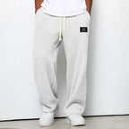 MEELANO Hommes | Afslappede Bukser til Mænd med Løs Pasform og Elastisk Talje Hvid