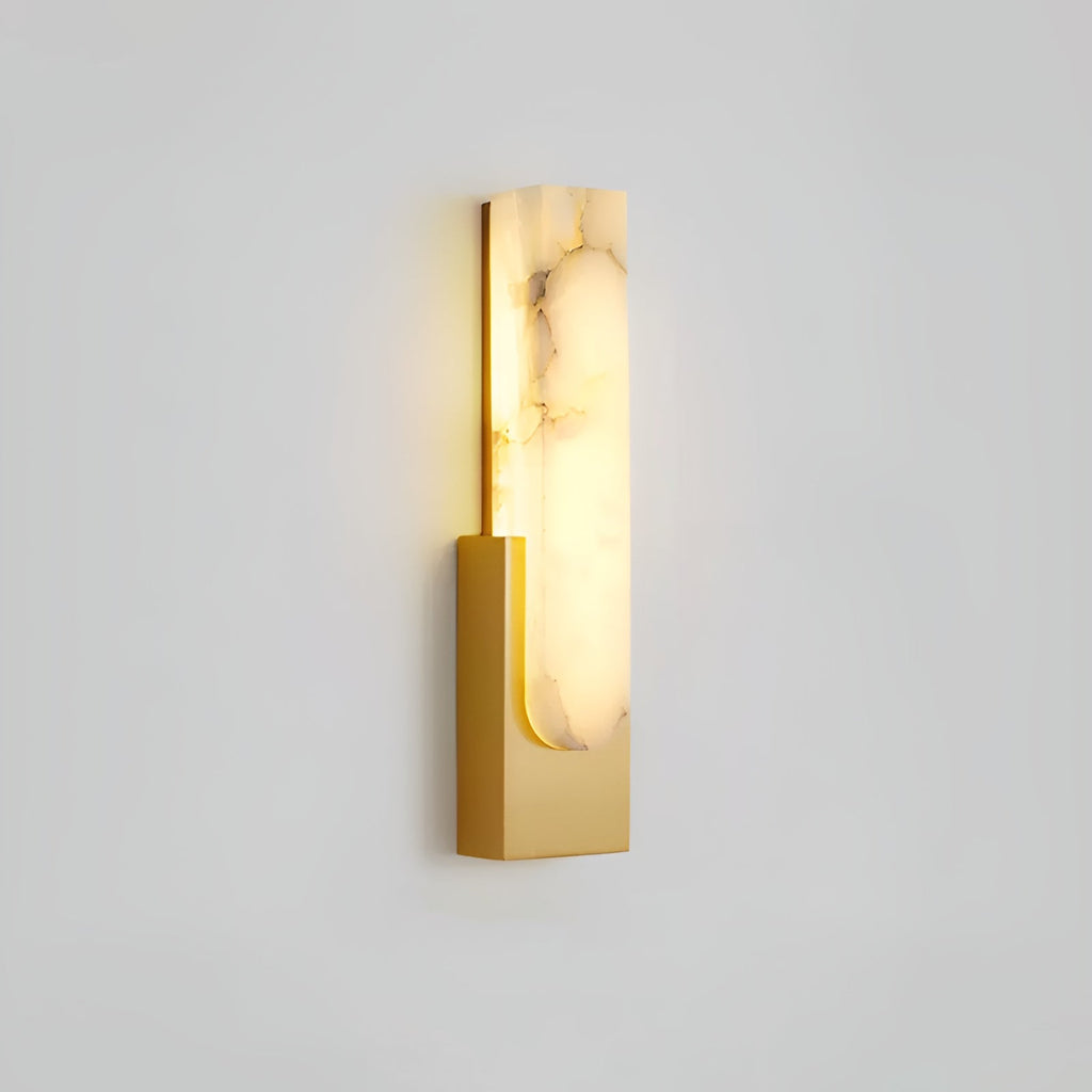 MEELANO Agatha kunstig alabaster LED-væglampe