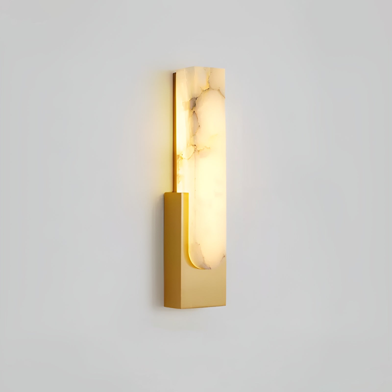 MEELANO Agatha kunstig alabaster LED-væglampe